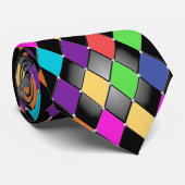 Harlekijnpatroon Stropdas 1 op Stropdas (Opgerold)