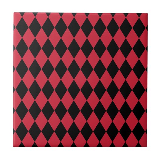 Harlekijnrood en zwart tegeltje (Voorkant)