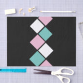 Harlekijntissuepapier (zwart, aqua & roze) tissuepapier (Craft)