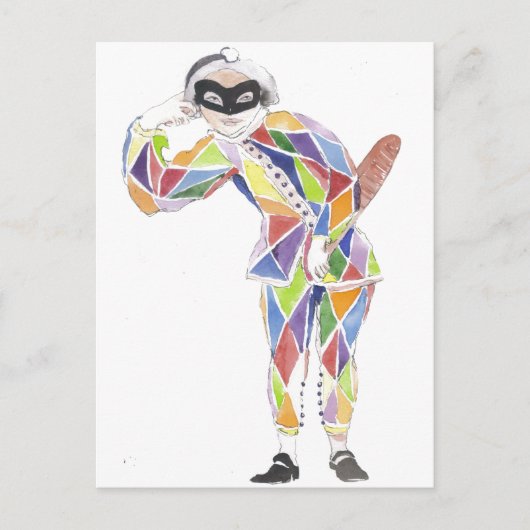 Harlekin Briefkaart (Voorkant)