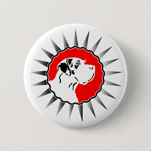 Harlekin Dog Ronde Button 5,7 Cm (Voorkant)