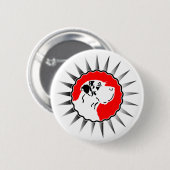 Harlekin Dog Ronde Button 5,7 Cm (Voorkant /achterkant)