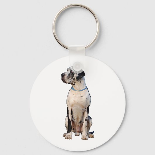Harlekin Dog Sleutelhanger (Voorkant)