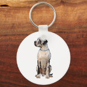 Harlekin Dog Sleutelhanger (Voorkant)