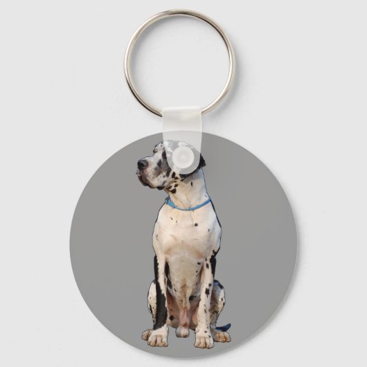 Harlekin Dog Sleutelhanger (Voorkant)