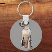 Harlekin Dog Sleutelhanger (Voorkant)