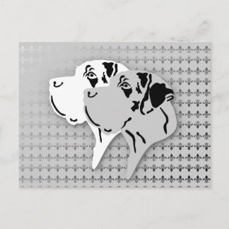 Harlekin en Merle Dane hoofden Briefkaart