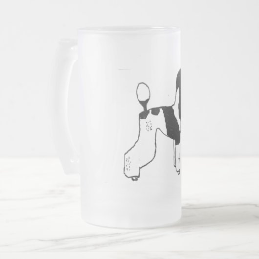 Harlekin Matglas Bierpul (Voorkant links)