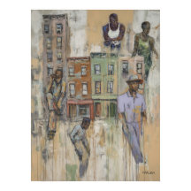 Harlem Abstracte Figuren Schilderij