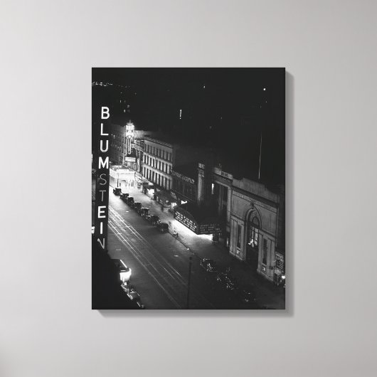 Harlem bij Nacht, 1941 Canvas Afdruk (Voorkant)