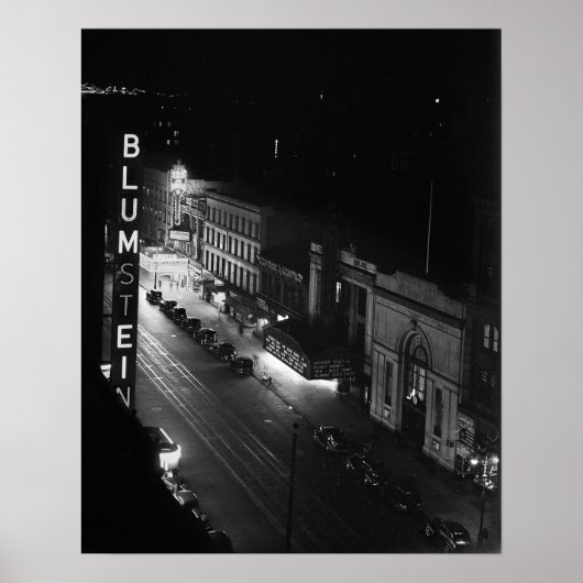 Harlem bij Night, 1941.  foto Poster (Voorkant)