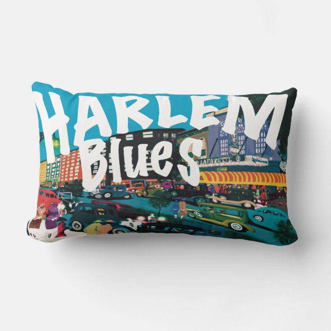 Harlem Blues Droomlandschap Kussen (Voorkant)