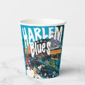 Harlem Blues Paper Cup Papieren Bekers (Achterkant)