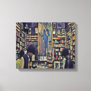 Harlem Bookstore Canvas 1970 Afdruk