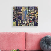 Harlem Bookstore Canvas uit de jaren zeventig (Insitu (Woonkamer))