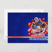 Harlem GlobeTrotter's Group Afbeelding Briefkaart (Voorkant / Achterkant)