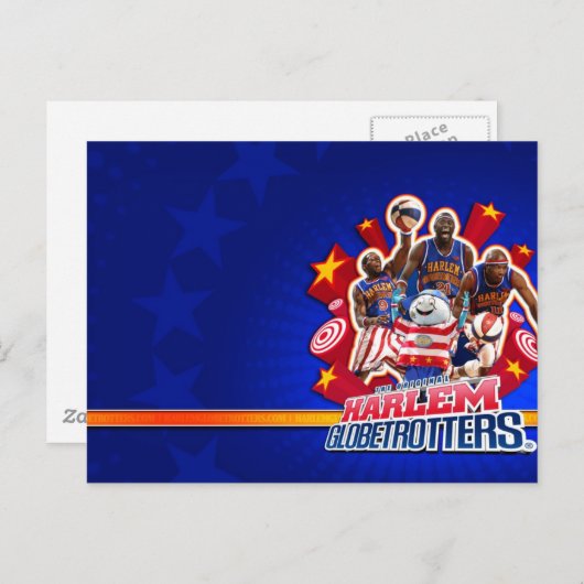 Harlem GlobeTrotter's Group Afbeelding Briefkaart (Voorkant / Achterkant)