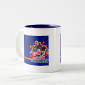 Harlem GlobeTrotter's Group Afbeelding Tweekleurige Koffiemok (Voorkant links)
