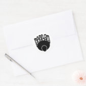 Harlem Graffiti groeit uit Big Afro met gezicht Ronde Sticker (Envelop)