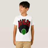 Harlem Graffiti met gezicht & Big Afro, 3 kleuren T-shirt (Voorkant volledig)