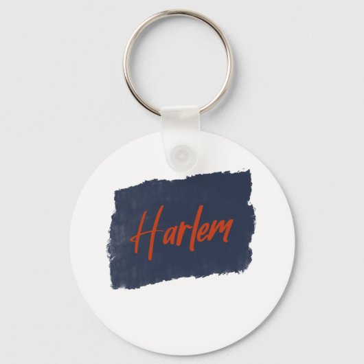 Harlem Handwrite Red Typografie Sleutelhanger (Voorkant)