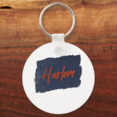 Harlem Handwrite Red Typografie Sleutelhanger (Voorkant)