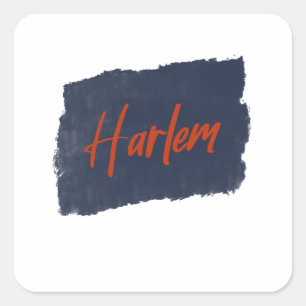 Harlem Handwrite Red Typografie Vierkante Sticker