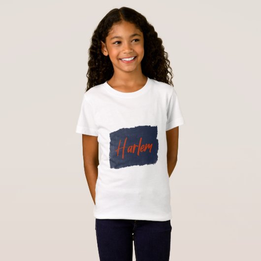 Harlem Handwrited Typography T-Shirt (Voorkant volledig)