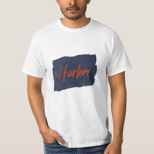Harlem Handwrited Typography T-Shirt (Voorkant)