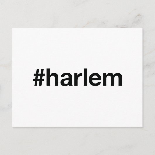 HARLEM Hashtag Briefkaart (Voorkant)
