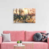 Harlem Hell Fighters Séchault H. Charles McBarron Canvas Afdruk (Insitu (Woonkamer))