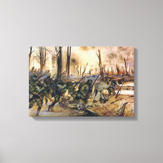 Harlem Hell Fighters Séchault H. Charles McBarron Canvas Afdruk (Voorkant)