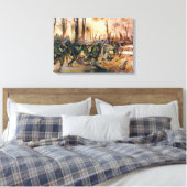 Harlem Hell Fighters Séchault H. Charles McBarron Canvas Afdruk (Insitu (Slaapkamer))