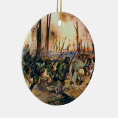 Harlem Hell Fighters Séchault H. Charles McBarron Keramisch Ornament (Rechts)