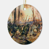 Harlem Hell Fighters Séchault H. Charles McBarron Keramisch Ornament (Links)