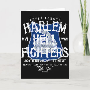 Harlem Hellfighters Vintage Zwarte Militaire Gesch Kaart