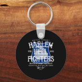 Harlem Hellfighters Vintage Zwarte Militaire Gesch Sleutelhanger (Voorkant)