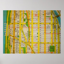 Harlem, Manhattan  Map Poster