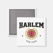 Harlem New York Black Magneet (Voorkant / Achterkant)
