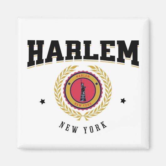 Harlem New York Black Magneet (Voorkant)
