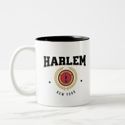 Harlem New York Black Tweekleurige Koffiemok (Links)