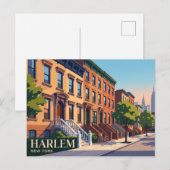 Harlem New York Briefkaart (Voorkant / Achterkant)