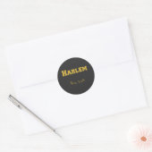 Harlem New York Gold Ronde Sticker (Envelop)