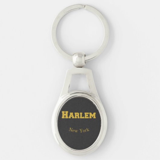 Harlem New York Gold Sleutelhanger (Voorkant)