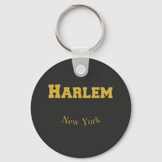 Harlem New York Gold Sleutelhanger (Voorkant)