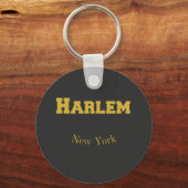 Harlem New York Gold Sleutelhanger (Voorkant)