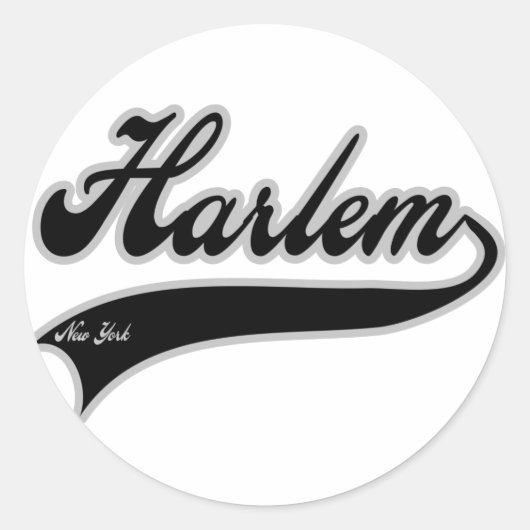 Harlem New York Ronde Sticker (Voorkant)