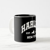 Harlem, New York Tweekleurige Koffiemok (Voorkant links)