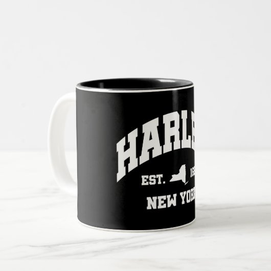 Harlem, New York Tweekleurige Koffiemok (Voorkant links)