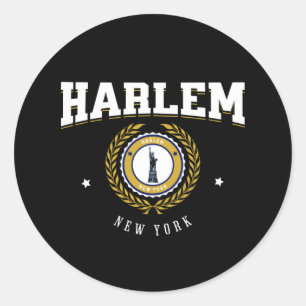 Harlem New York White Ronde Sticker